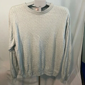 I Levrieri Women's Knit Blue Cashmere Silk Sweater Pullover Made in Italy Size L